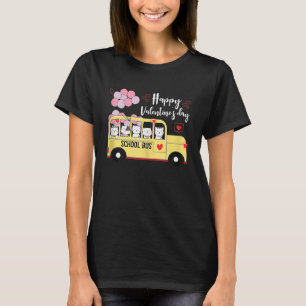 ハッピーバレンタインデースクールバスのスペシャリスト Tシャツ