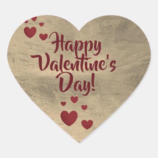 ハッピーバレンタインデーステッカー(DAL) ハートシール (正面)