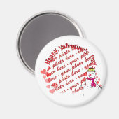 ハッピーバレンタインデースノウイーサートガール マグネット (正面/裏面)