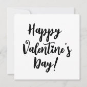 ハッピーバレンタインデースモダンクリプトタイポグラフィ カード (正面)