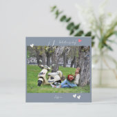 ハッピーバレンタインデースモダンクリプト写真 サンキューカード (スタンド正面)