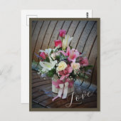 ハッピーバレンタインデースモダンクリプト写真 ポストカード (正面/裏面)