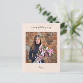 ハッピーバレンタインデースモダンクリプト写真 ポストカード