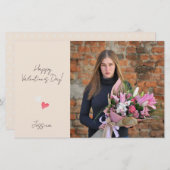 ハッピーバレンタインデースモダンクリプト写真 便箋 (正面/裏面)