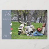 ハッピーバレンタインデースモダンクリプト写真 便箋 (正面)