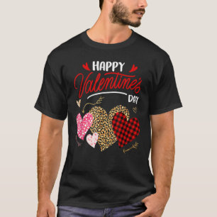 ハッピーバレンタインデースリーレオパードとプレイドサウンド Tシャツ