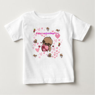 ハッピーバレンタインデースロスキッズTシャツ ベビーTシャツ
