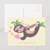 ハッピーバレンタインデースロスハートイラストレーション ポストカード (正面/裏面)