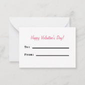 ハッピーバレンタインデーセット100ピンクリビングルーム ノートカード (裏面)