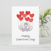 ハッピーバレンタインデータコ赤いハートバルーン シーズンカード (スタンド正面)