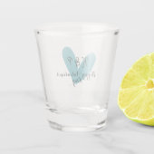 ハッピーバレンタインデーターコイズハート名前文字 ショットグラス (裏面)