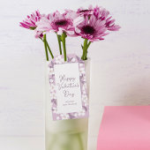 ハッピーバレンタインデーチックライトピンクフローラパーティー ギフトタグ