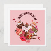 ハッピーバレンタインデーチョコレート サンキューカード (正面/裏面)