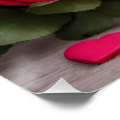 ハッピーバレンタインデーテディベアとバラ ポスター (コーナー)