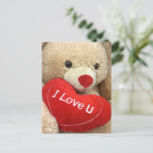 ハッピーバレンタインデーテディベア シーズンポストカード (スタンド正面)