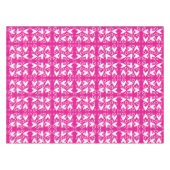 ハッピーバレンタインデーテーブルクロスピンクホワイトハート テーブルクロス (正面(横))