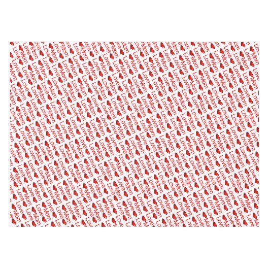ハッピーバレンタインデーテーブルクロス愛ママハート テーブルクロス (正面(横))