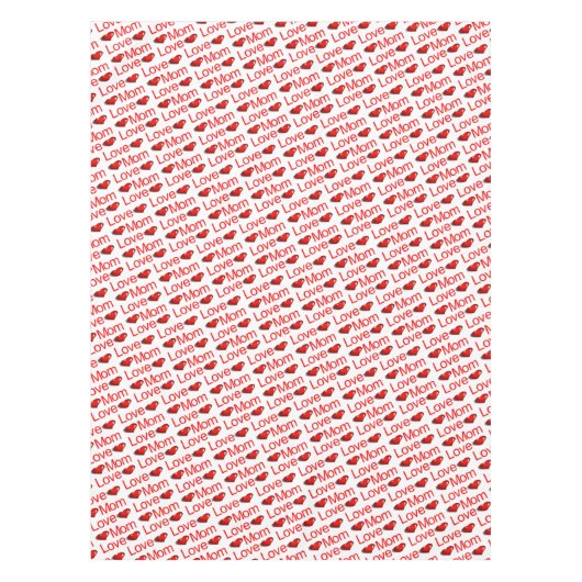 ハッピーバレンタインデーテーブルクロス愛ママハート テーブルクロス (正面)