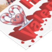 ハッピーバレンタインデーテーブルクロス牛の赤いハート テーブルクロス (アングル)