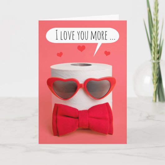 ハッピーバレンタインデートイレ紙パンデミックユーモア シーズンカード (正面)