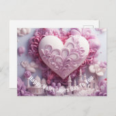 ハッピーバレンタインデートゥユーホリデーカード シーズンポストカード (正面/裏面)