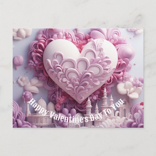 ハッピーバレンタインデートゥユーホリデーカード シーズンポストカード (正面)