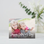 ハッピーバレンタインデートレンディースクリプト写真はがき シーズンポストカード (スタンド正面)