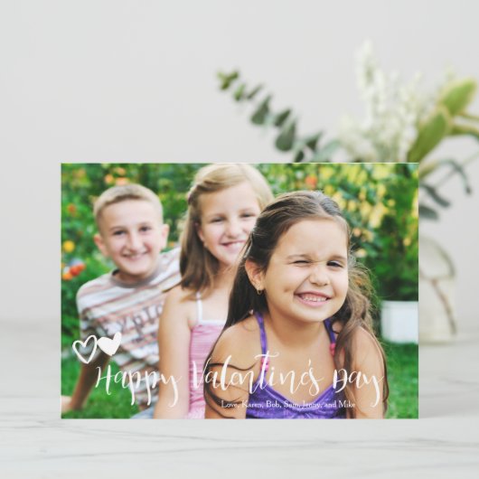 ハッピーバレンタインデートレンディーハートフォトカード シーズンカード (スタンド正面)