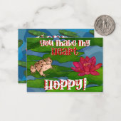 ハッピーバレンタインデートード＆フラワー キッズバレンタイン ノートカード (正面/裏面インサイチュ)