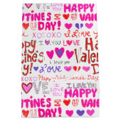 ハッピーバレンタインデードードル ミディアムペーパーバッグ (裏面)