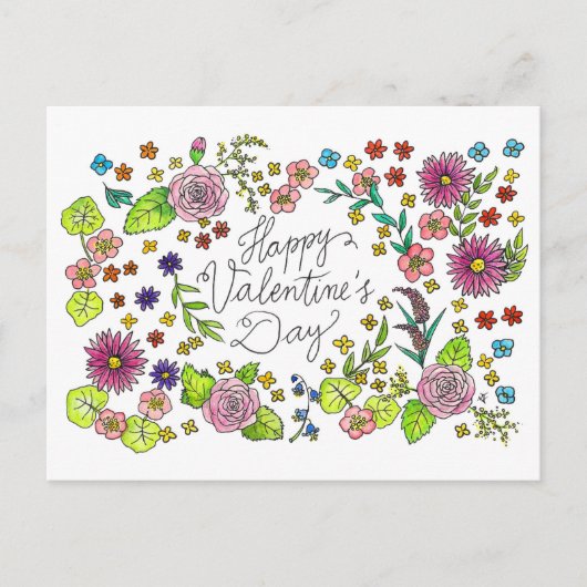 ハッピーバレンタインデーハガキbyニコールジャネス ポストカード (正面)