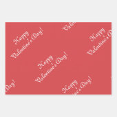 ハッピーバレンタインデーハグ&キスラブカスタムー ラッピングペーパーシート (正面3)