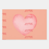 ハッピーバレンタインデーハグ&キスラブカスタムー ラッピングペーパーシート (正面2)