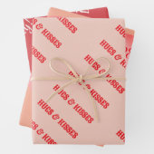 ハッピーバレンタインデーハグ&キスラブカスタムー ラッピングペーパーシート (インサイチュ)