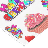 ハッピーバレンタインデーハッピーバースデーテーブルランナー ショートテーブルランナー (コーナー)