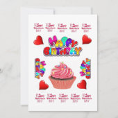 ハッピーバレンタインデーハッピーバースデー招待状 招待状 (正面)