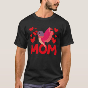 ハッピーバレンタインデーハミングバードママ母の日 Tシャツ