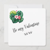 ハッピーバレンタインデーハワイアンレイ名 ノートカード (裏面)