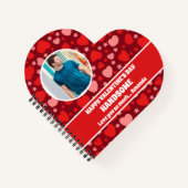 ハッピーバレンタインデーハンサムパーソナライズされた写真 ノートブック (正面)