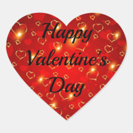 ハッピーバレンタインデーハートあなたのテキスト20ステッカー ハートシール