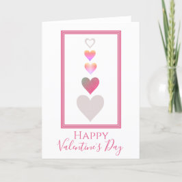 ハッピーバレンタインデーハートかわいいモダンスクリプト シーズンカード