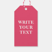 ハッピーバレンタインデーハートかわいい赤いギフトラベル ギフトタグ (裏面)