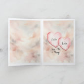 ハッピーバレンタインデーハートと名前をカスタムする カード (内部)