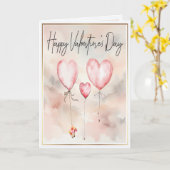 ハッピーバレンタインデーハートと名前をカスタムする カード (黄色い花)