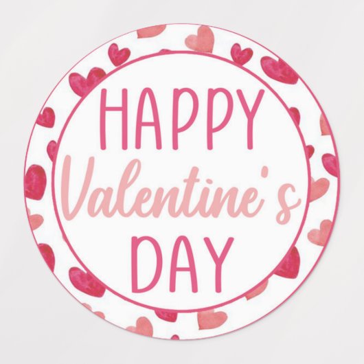 ハッピーバレンタインデーハートの贈り物またはクッキー ラベル (デザイン2)