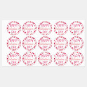 ハッピーバレンタインデーハートの贈り物またはクッキー ラベル (シート)