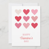 ハッピーバレンタインデーハートカード シーズンカード (正面)