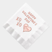 ハッピーバレンタインデーハートキスハグ 箔ナプキン (右)