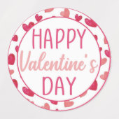 ハッピーバレンタインデーハートギフトまたはクッキー ラベル (デザイン2)