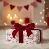 ハッピーバレンタインデーハートギフトラップ ラッピングペーパー